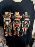 3 Amigos Western Themed Nutcracker Crewneck Sweatshirt CedarHill Country Market