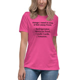 6 Feet Away Funny Women's Relaxed T-Shirt